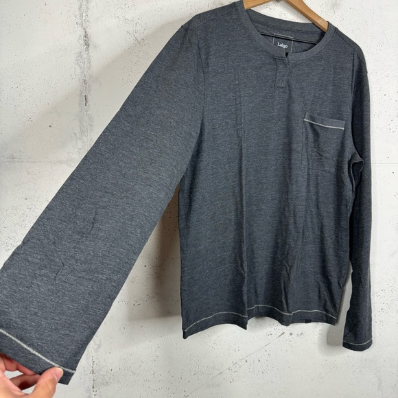 Lahgo Henley Long Sleeve Gray Shirt Size XXL - Picture 5 of 9